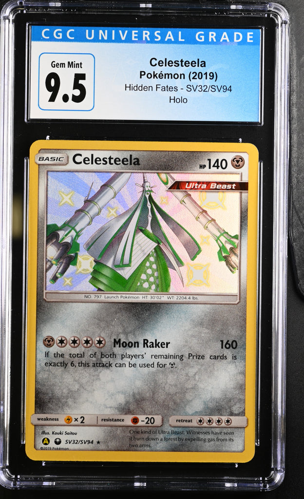 celesteela pokemon card 2019 Hidden Fates SV32/SV94 Holo CGC 10 Style:Full Set (All 9 Robust) #mtgedh Lx2 / F Level Ball 181/163 Pokémon