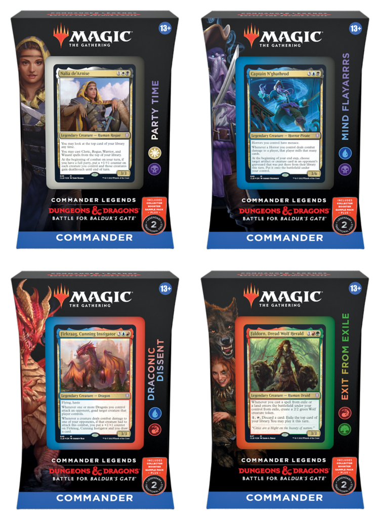 mtg commander decks d&d Outlaws of Thunder Junction Commander Deck Display (4 Decks) main image 1