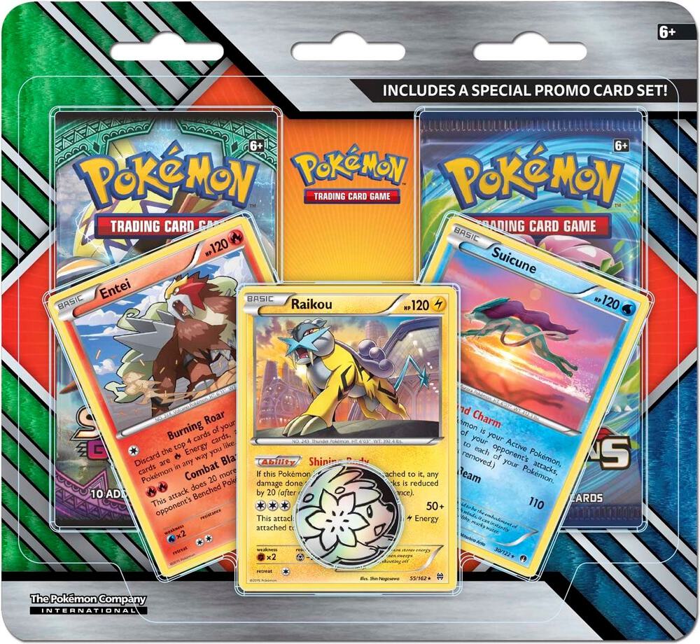 pokemon trading card game 2 pack 2-Pack Blister (Raikou, Entei, & Suicune)