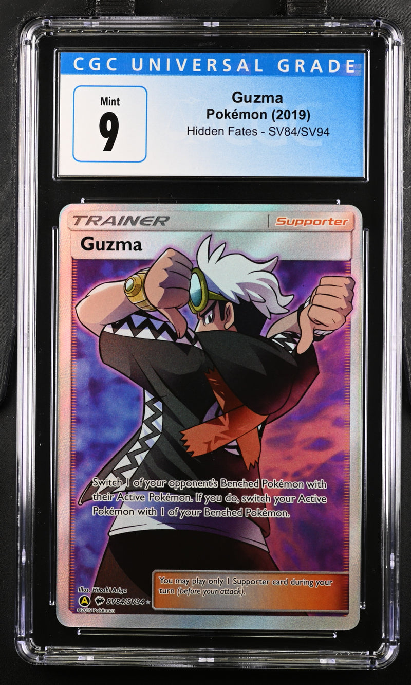 2019 Pokemon Hidden Fates Guzma SV84/SV94 CGC 9