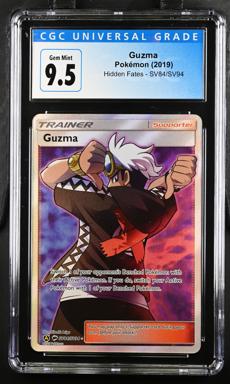 2019 Pokemon Hidden Fates Guzma SV84/SV94 CGC 10