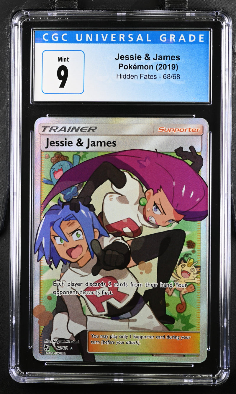 2019 Pokemon Hidden Fates Jessie & James 68/68 CGC 9