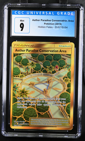 2019 Pokemon Hidden Fates Aether Paradise Conservation Area SV87/SV94 CGC 9