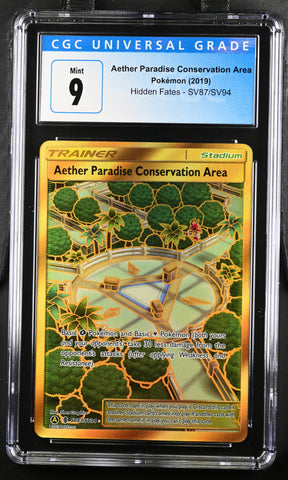 2019 Pokemon Hidden Fates Aether Paradise Conservation Area SV87/SV94 CGC 9