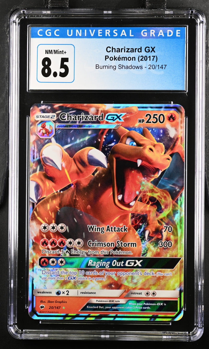 2017 Pokemon Burning Shadows Charizard GX 20/147 CGC 8.5