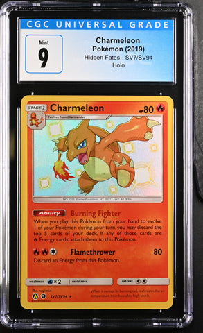 2019 Pokemon Hidden Fates Charmeleon SV7/SV94 Holo CGC 9