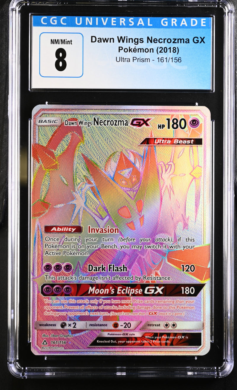 2018 Pokemon Ultra Prism Dawn Wings Necrozma GX 161/156 CGC 8