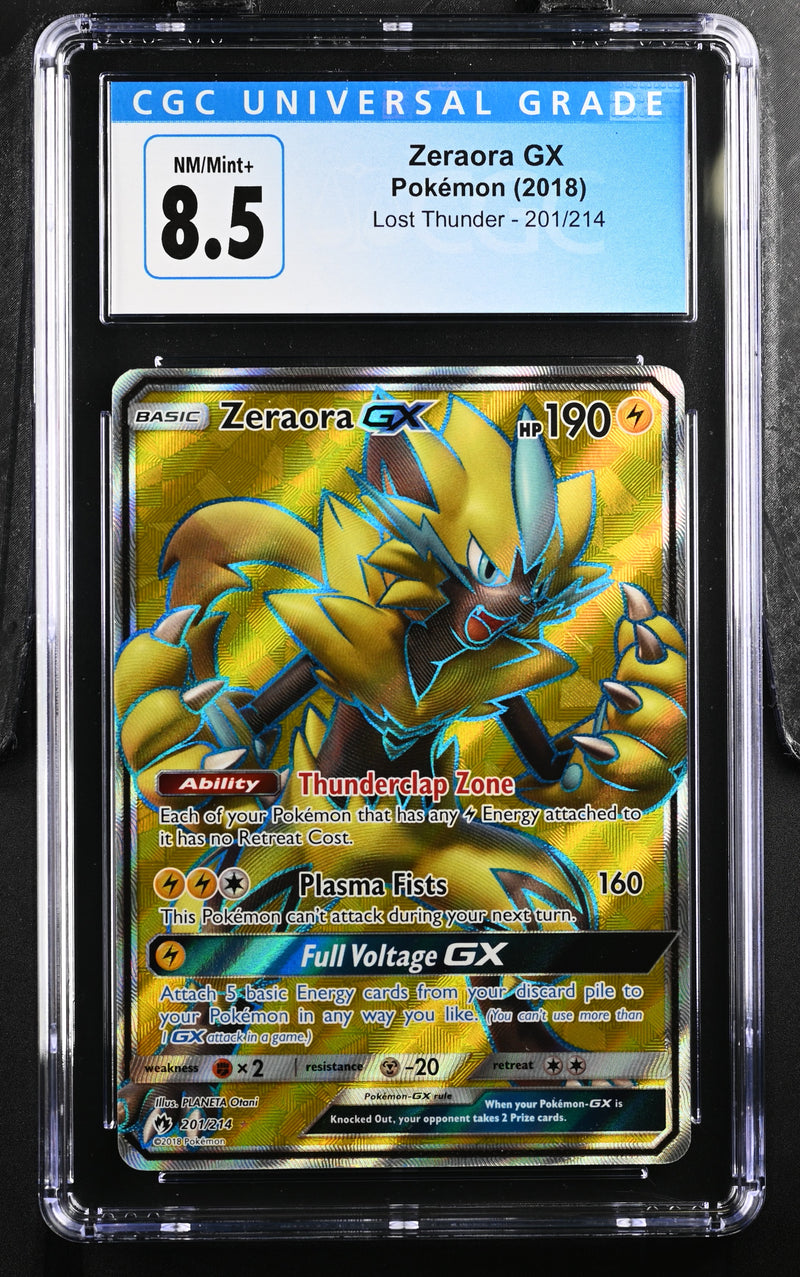 2018 Pokemon Lost Thunder Zeraora GX 201/214 CGC 8.5