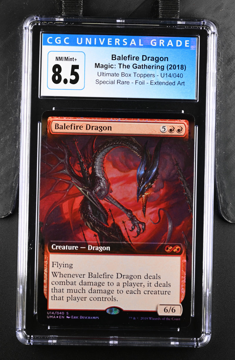 2018 Magic: The Gathering Ultimate Box Toppers Balefire Dragon U14/040 Foil CGC 8.5