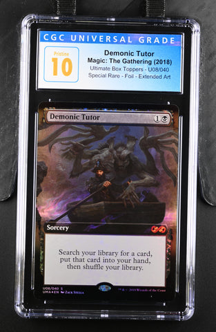 2018 Magic: The Gathering Ultimate Box Toppers Demonic Tutor U08/040 Foil CGC 10