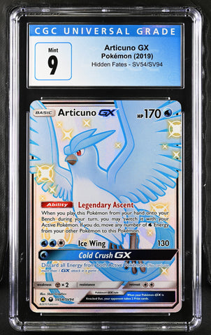 2019 Pokemon Hidden Fates Articuno GX SV54/SV94 CGC 9