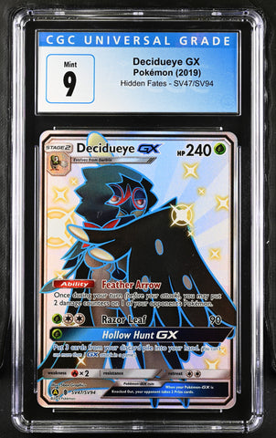 2019 Pokemon Hidden Fates Decidueye GX SV47/SV94 CGC 9
