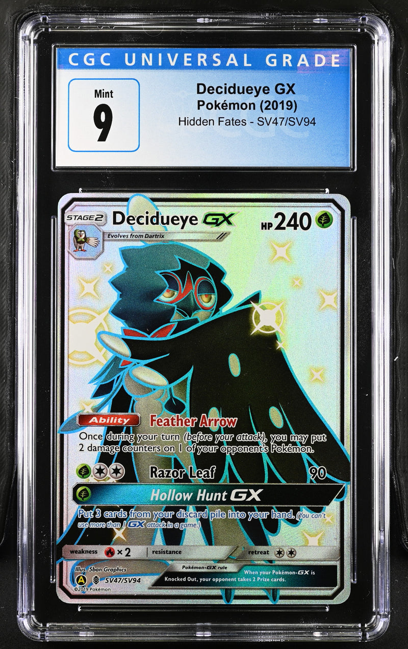 2019 Pokemon Hidden Fates Decidueye GX SV47/SV94 CGC 9