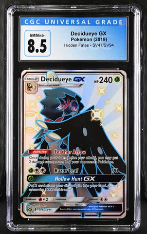 2019 Pokemon Hidden Fates Decidueye GX SV47/SV94 CGC 8.5