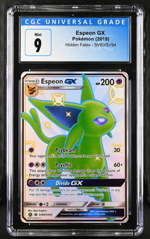 2019 Pokemon Hidden Fates Espeon GX SV60/SV94 CGC 9