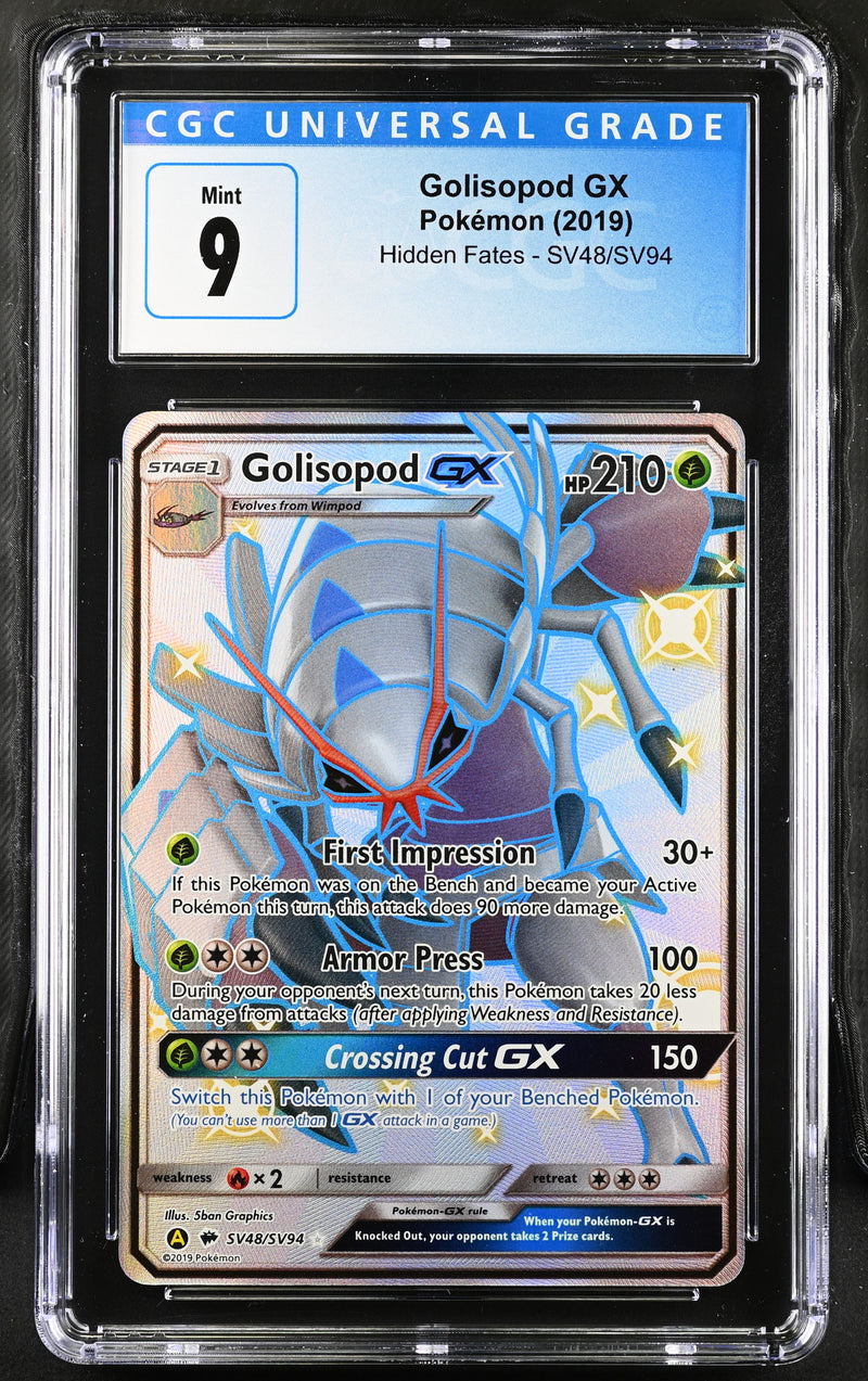 2019 Pokemon Hidden Fates Golisopod GX SV48/SV94 CGC 9