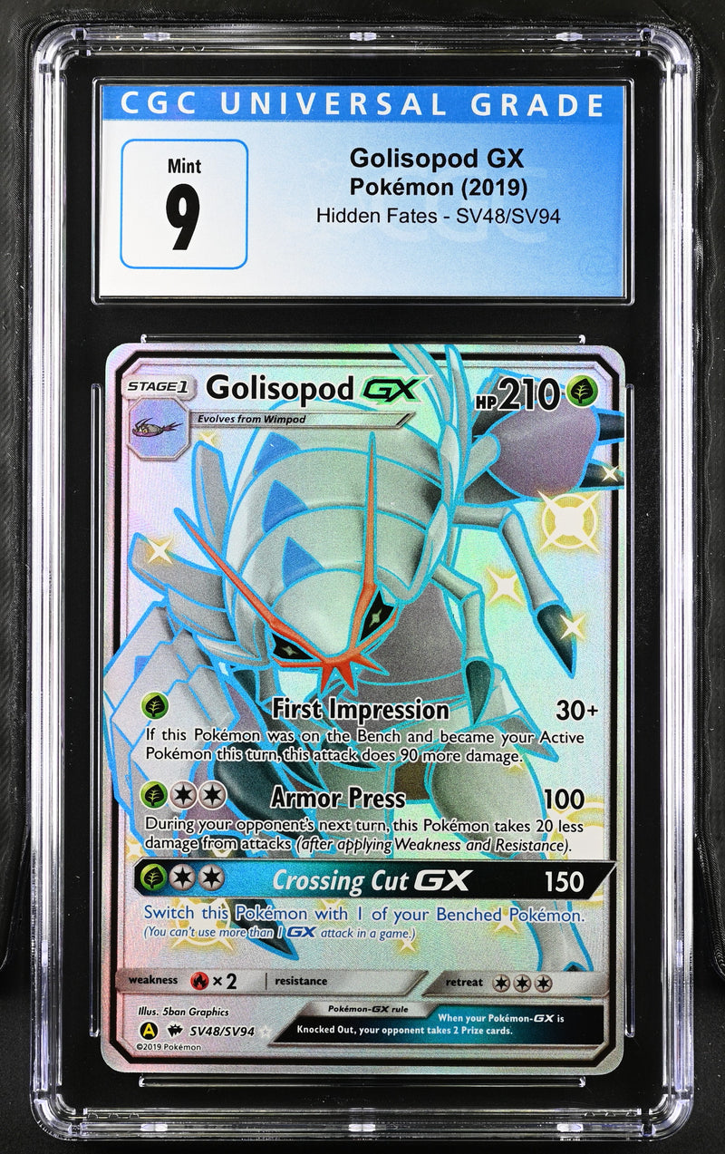 2019 Pokemon Hidden Fates Golisopod GX SV48/SV94 CGC 9