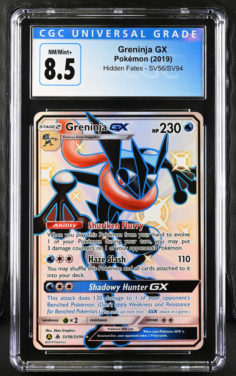 2019 Pokemon Hidden Fates Greninja GX SV56/SV94 CGC 8.5