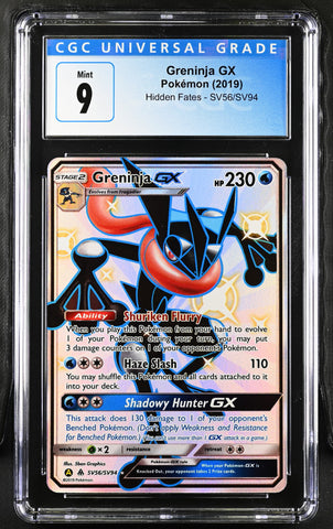2019 Pokemon Hidden Fates Greninja GX SV56/SV94 CGC 9