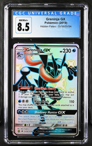 2019 Pokemon Hidden Fates Greninja GX SV56/SV94 CGC 8.5