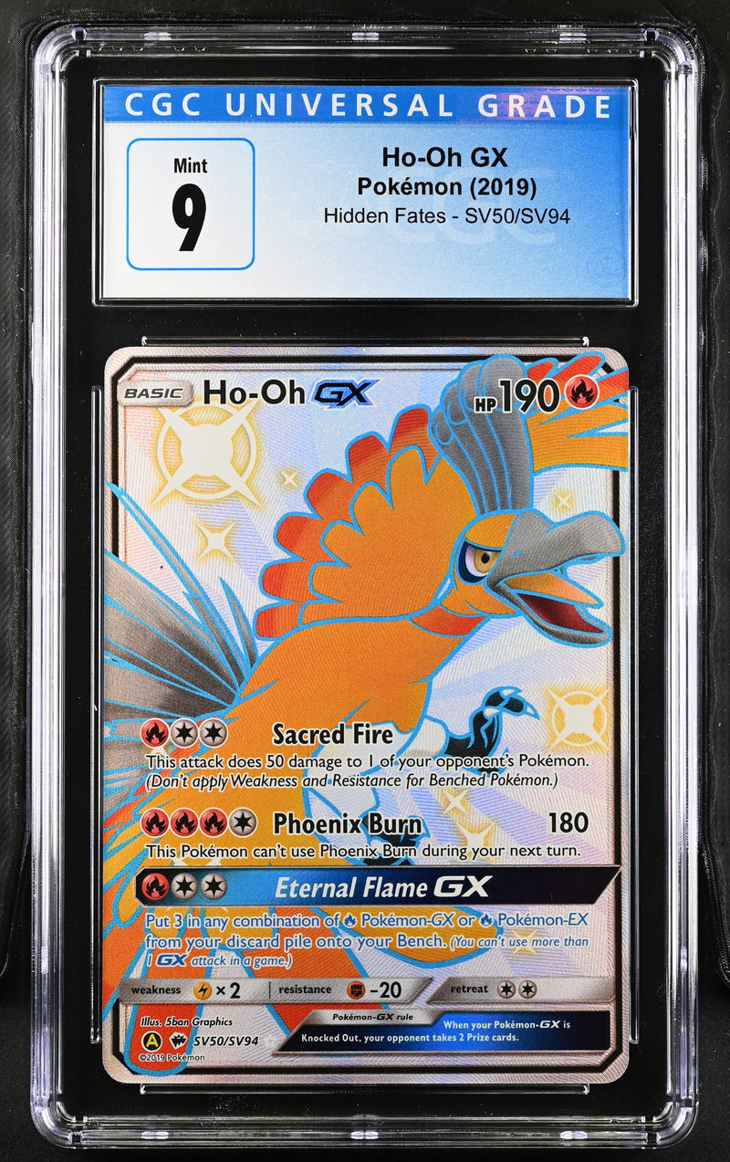 2019 Pokemon Hidden Fates Ho-Oh GX SV50/SV94 CGC 9