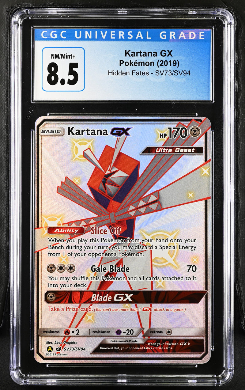 2019 Pokemon Hidden Fates Kartana GX SV73/SV94 CGC 8.5