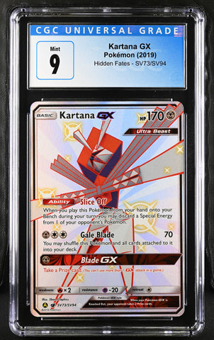 2019 Pokemon Hidden Fates Kartana GX SV73/SV94 CGC 9