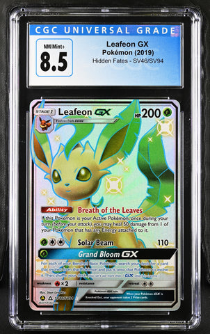 2019 Pokemon Hidden Fates Leafeon GX SV46/SV94 CGC 8.5