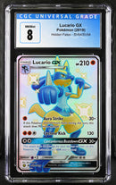 2019 Pokemon Hidden Fates Lucario GX SV64/SV94 CGC 8
