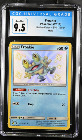 2019 Pokemon Hidden Fates Froakie SV11/SV94 Holo CGC 10