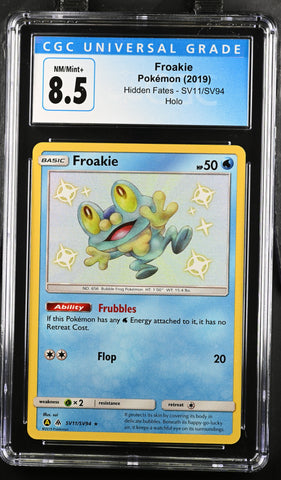 2019 Pokemon Hidden Fates Froakie SV11/SV94 Holo CGC 8.5