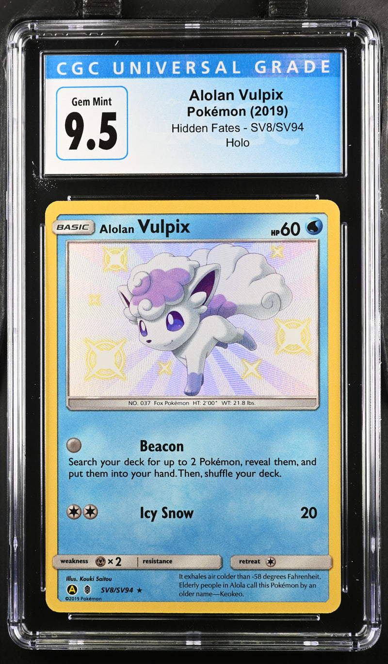 2019 Pokemon Hidden Fates Alolan Vulpix SV8/SV94 Holo CGC 10