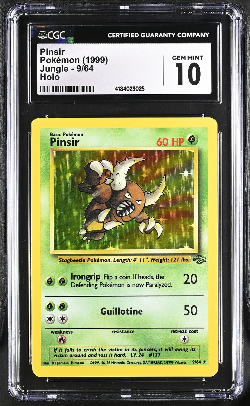 1999 Pokémon Jungle - Unlimited Pinsir 9/64 Holo CGC 10