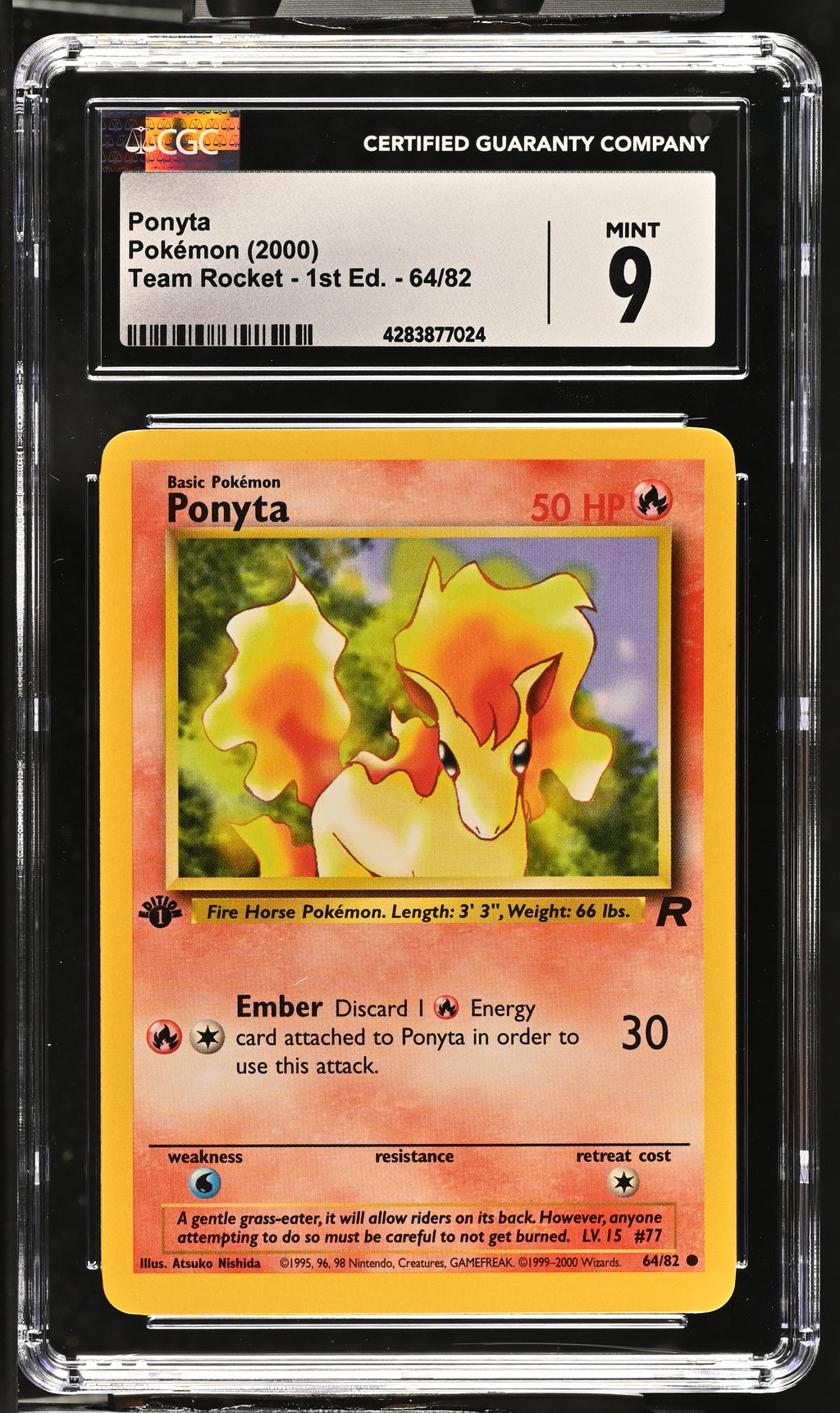 1995 ponyta pokemon card 2000 Pokemon Team Rocket