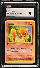 2000 Pokemon Team Rocket - 1st Edition Ponyta 64/82 CGC 9