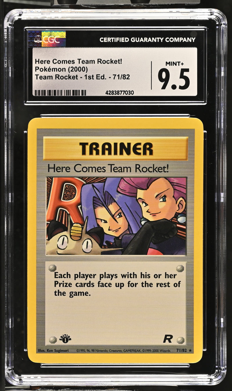 2000 Pokemon Team Rocket - 1st Edition Here Comes Team Rocket! 71/82 CGC 9.5