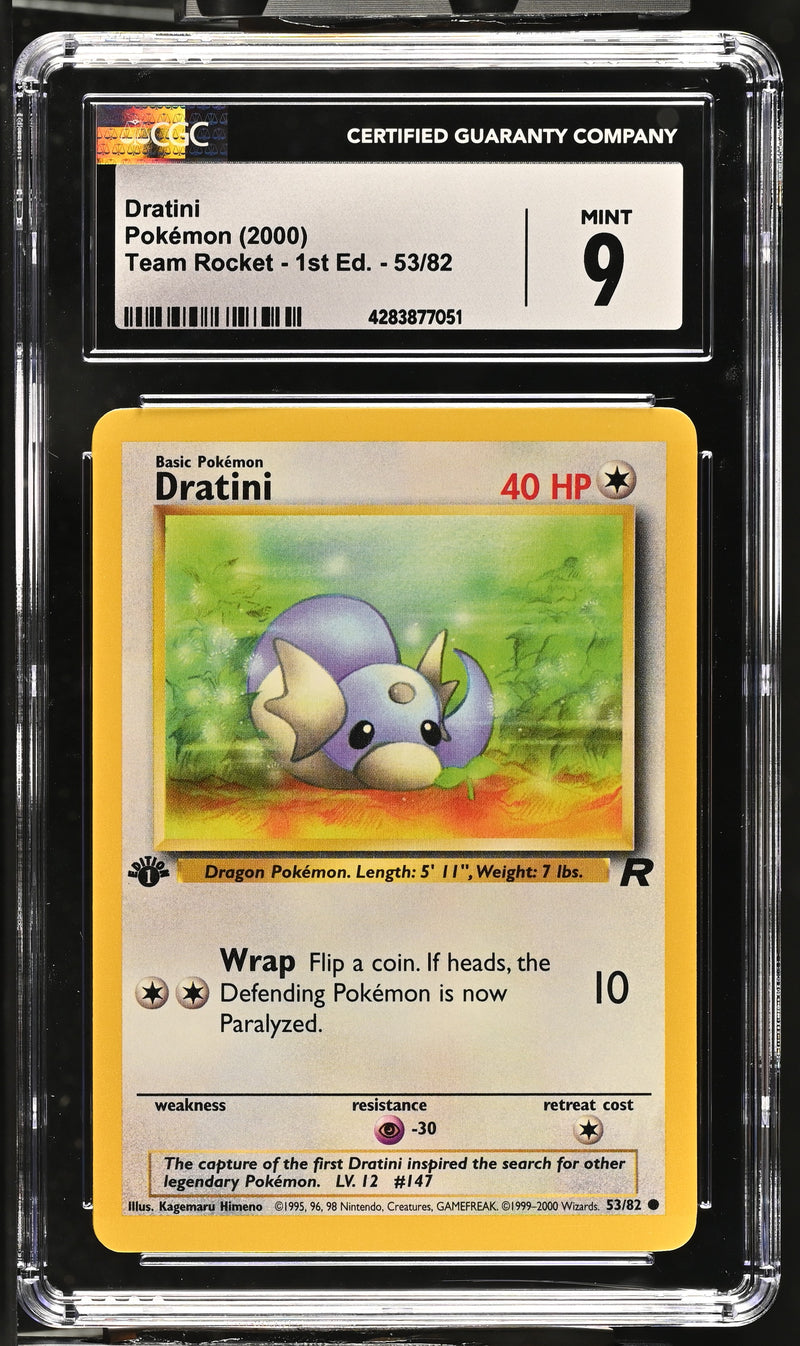 2000 Pokemon Team Rocket - 1st Edition Dratini 53/82 CGC 9 2000 Pokemon Team Rocket - 1st Edition Dratini 53/82 CGC 9