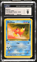 2000 Pokemon Team Rocket - 1st Edition Magikarp 47/82 CGC 9