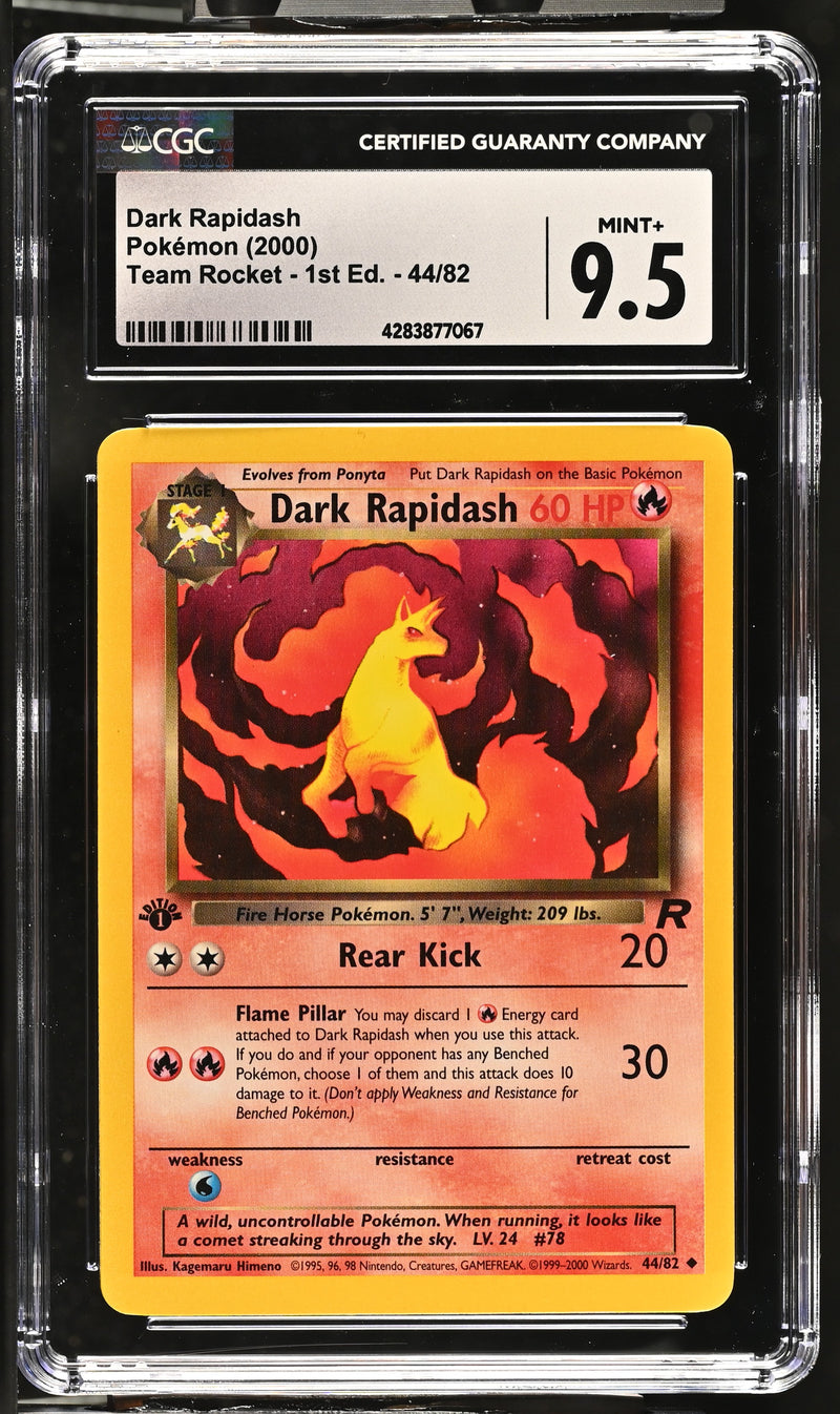 rapidash stage 1 pokemon card value Rare 1st edition Pokmon cards graded 9 It cant retreat during your opponents next turn 2000 Pokemon Team Rocket -