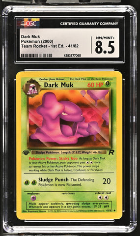 2000 Pokemon Team Rocket - 1st Edition Dark Muk 41/82 CGC 8.5