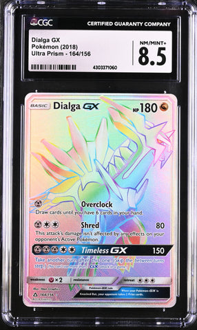 2018 Pokemon Ultra Prism Dialga GX 164/156 CGC 8.5