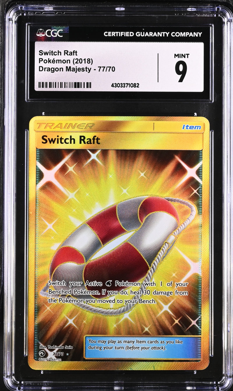 2018 Pokemon Dragon Majesty Switch Raft 77/70 CGC 9