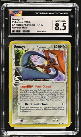 2006 Pokemon EX Holon Phantoms Deoxys ? 4/110 Reverse Holo CGC 8.5