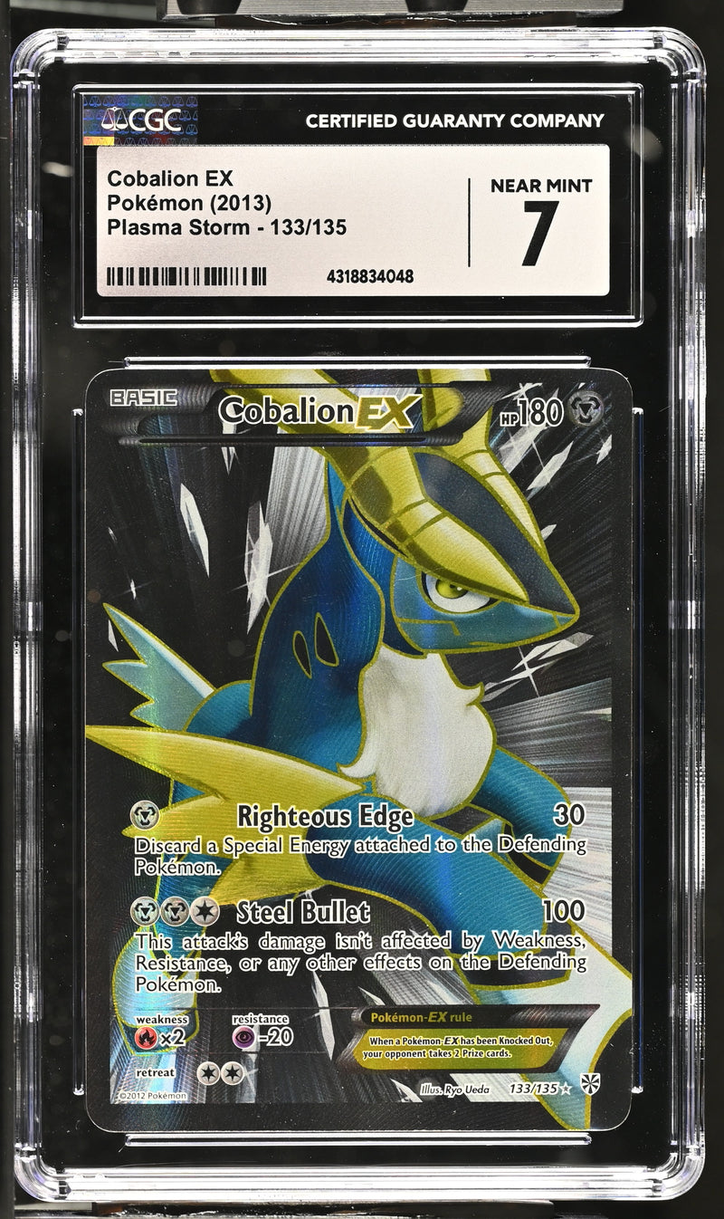 2013 Pokemon Plasma Storm Cobalion EX 133/135 CGC 7