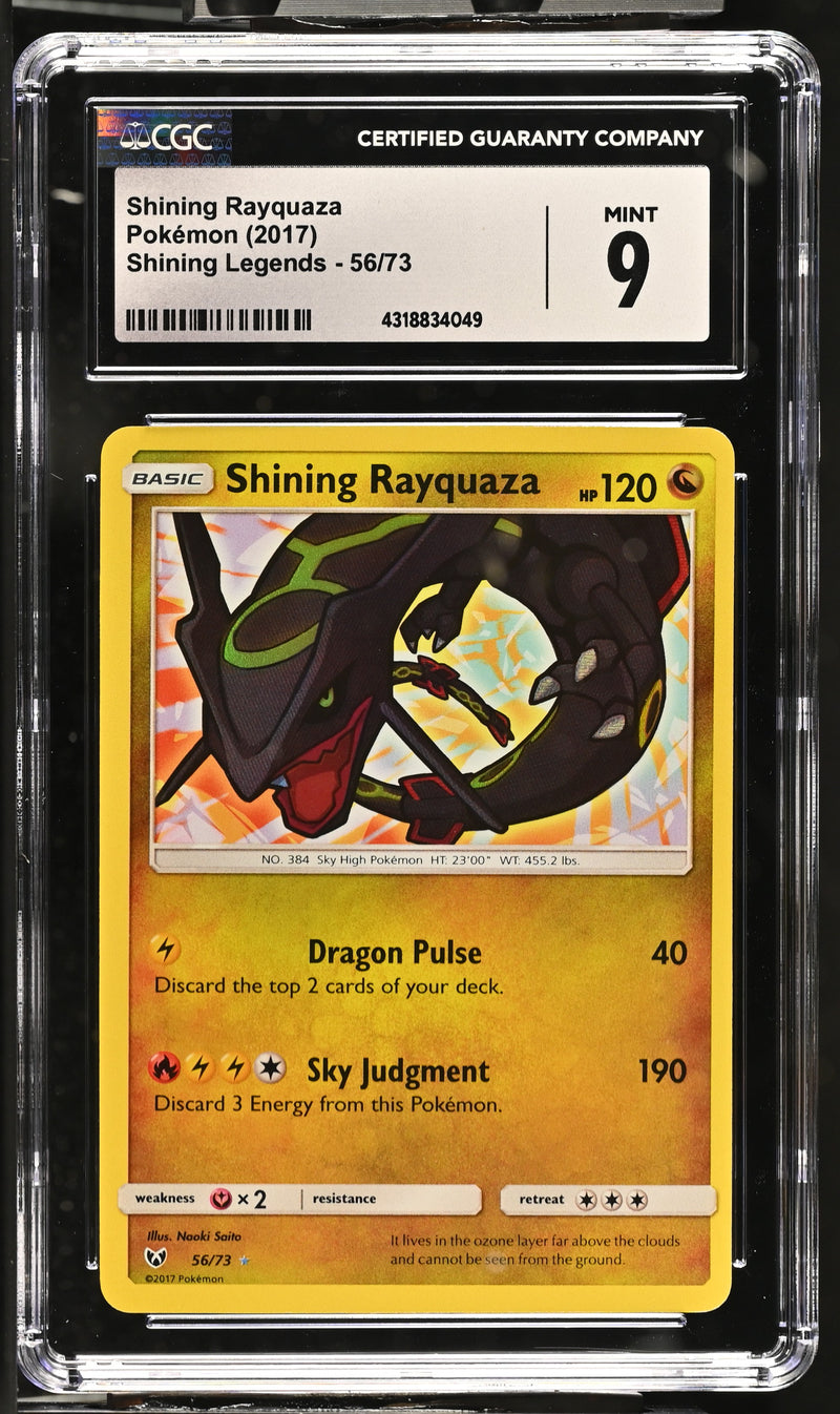 2017 Pokemon Shining Legends Shining Rayquaza 56/73 CGC 9