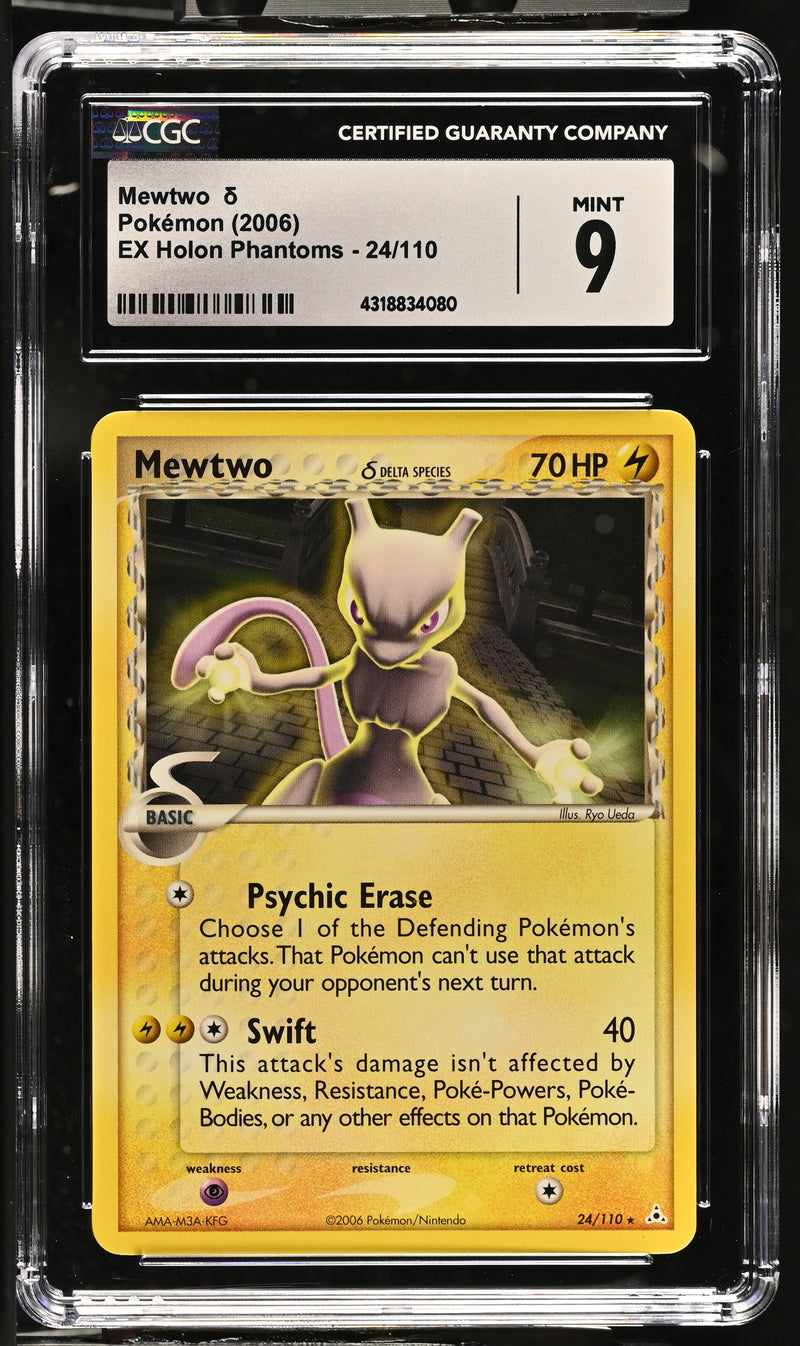 2006 Pokemon EX Holon Phantoms Mewtwo ? 24/110 CGC 9