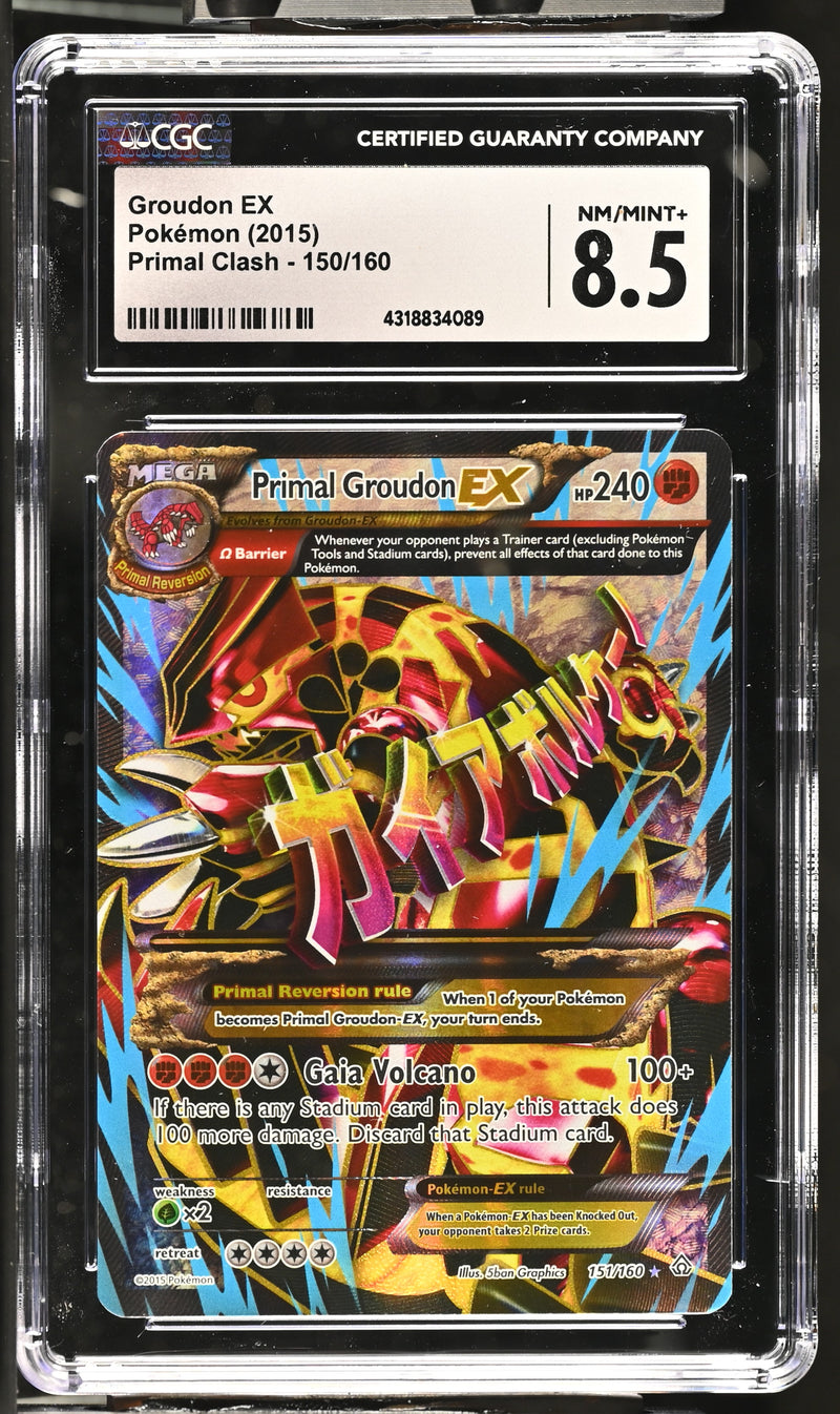 2015 Pokemon Primal Clash Groudon EX 150/160 CGC 8.5