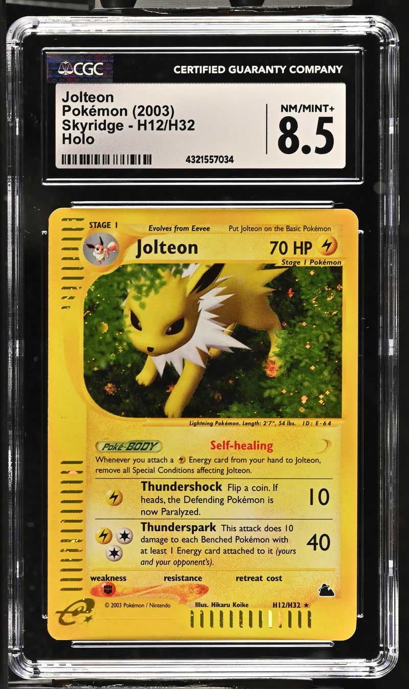 2003 Pokemon Skyridge Jolteon H12/H32 Holo CGC 8.5