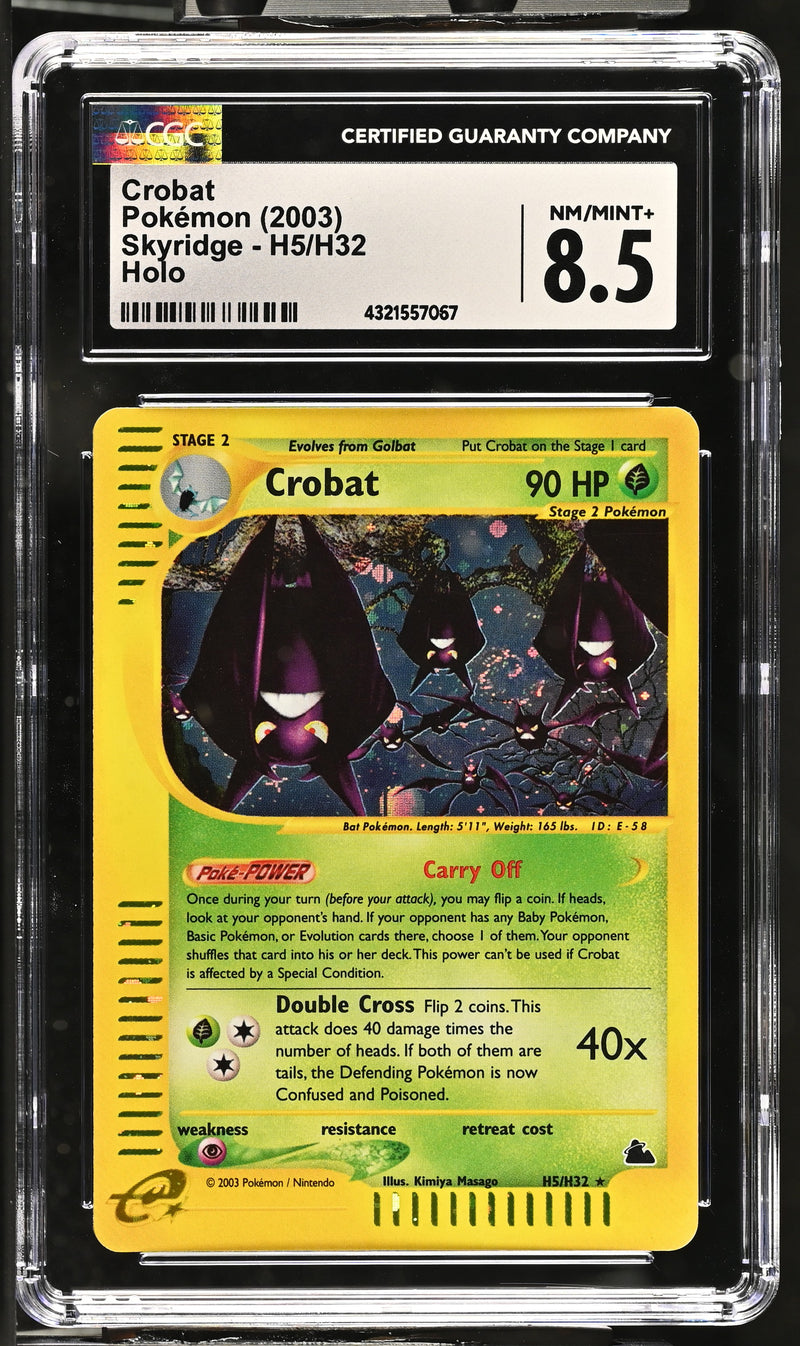 2003 Pokemon Skyridge Crobat H5/H32 Holo CGC 8.5