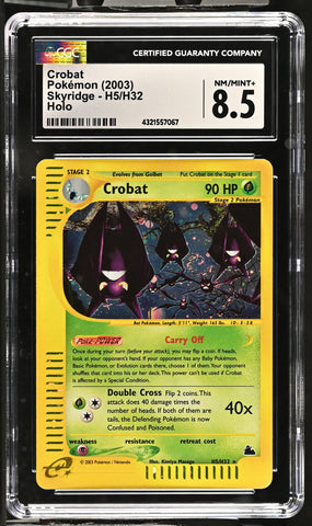 2003 Pokemon Skyridge Crobat H5/H32 Holo CGC 8.5